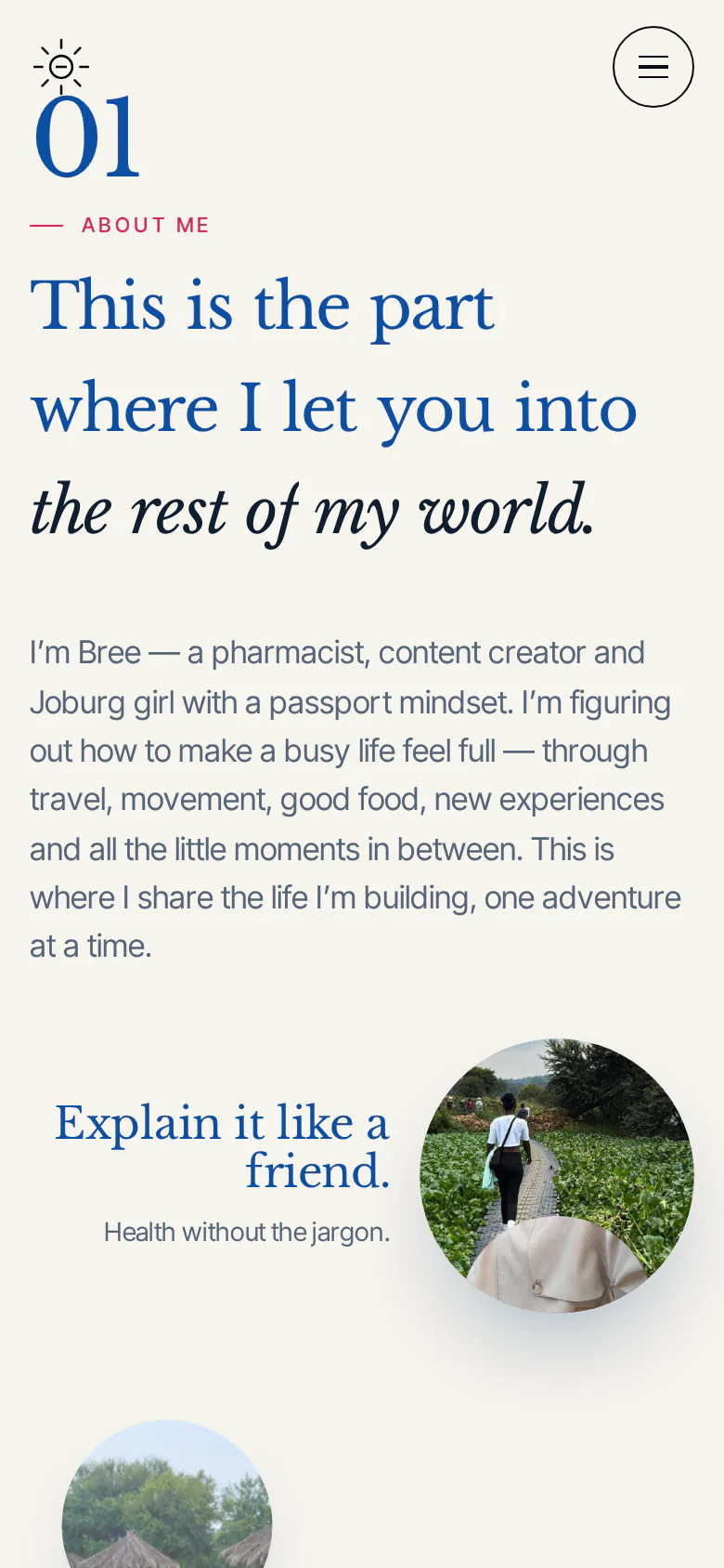 The same blog on a phone